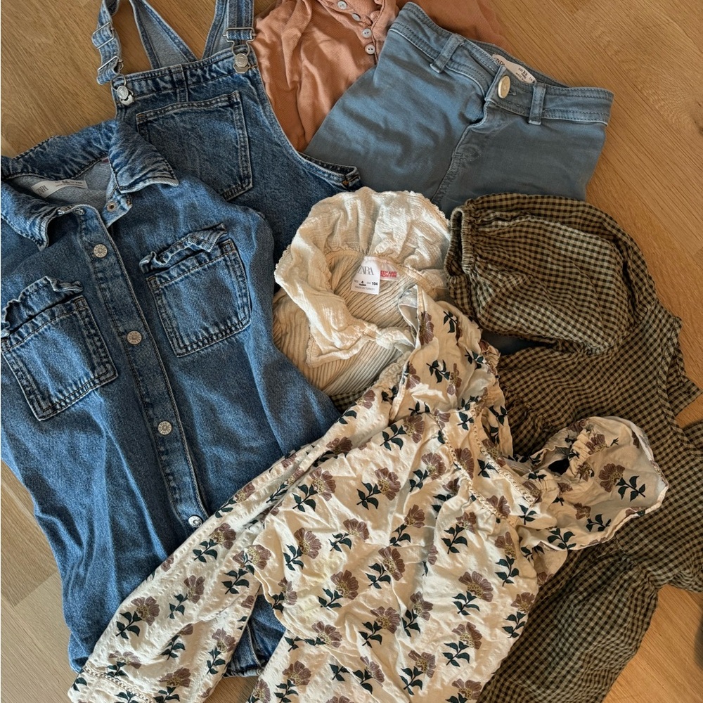 Girls Lot Zara H&M Kids Casual Dresses - Denim, Blue and Floral